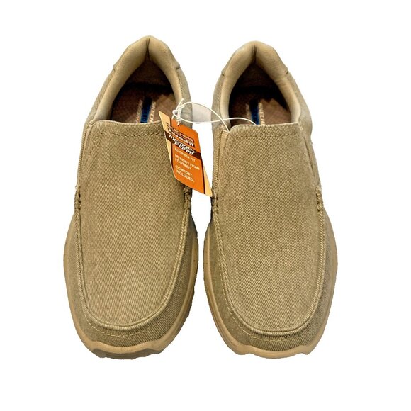 Skechers Cohagen Taupe Mens Casual Relaxed Fit Slip-On Loafer Shoes sz 13 - Picture 2 of 8